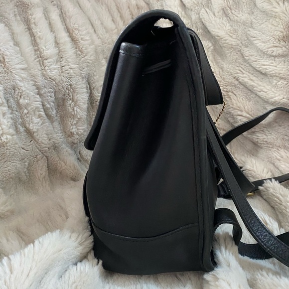 Vintage Coach Legacy Mini Daypack/Backpack Black Leather 9960 - Picture 5 of 12
